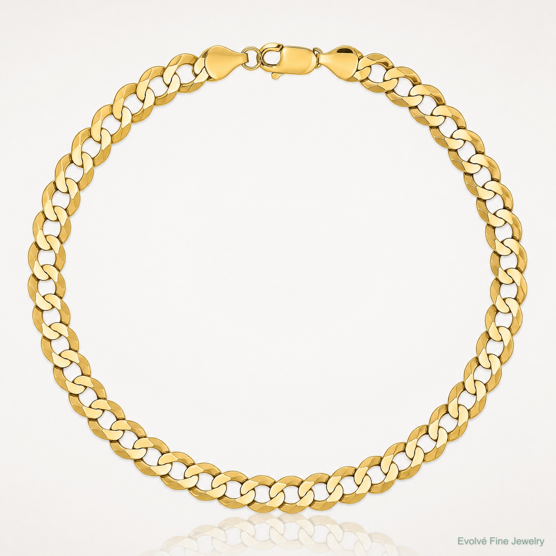 14k 5.9mm Lightweight Flat Cuban Chain - Lifestyle View