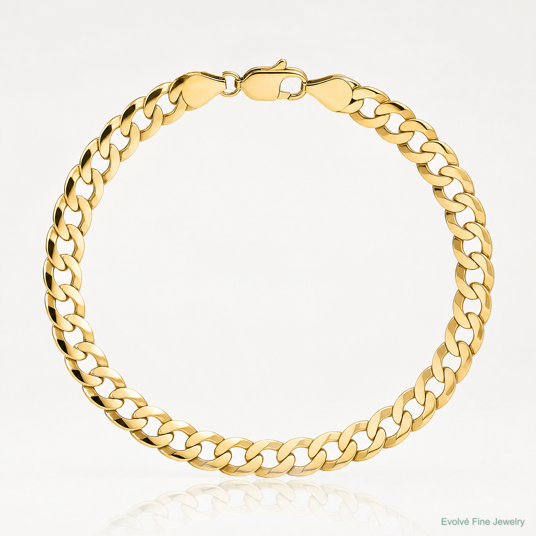 14k 7.2mm Lightweight Flat Cuban Chain - Lifestyle View