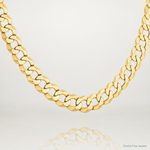 14k 9.4mm Lightweight Flat Cuban Chain - Lifestyle View