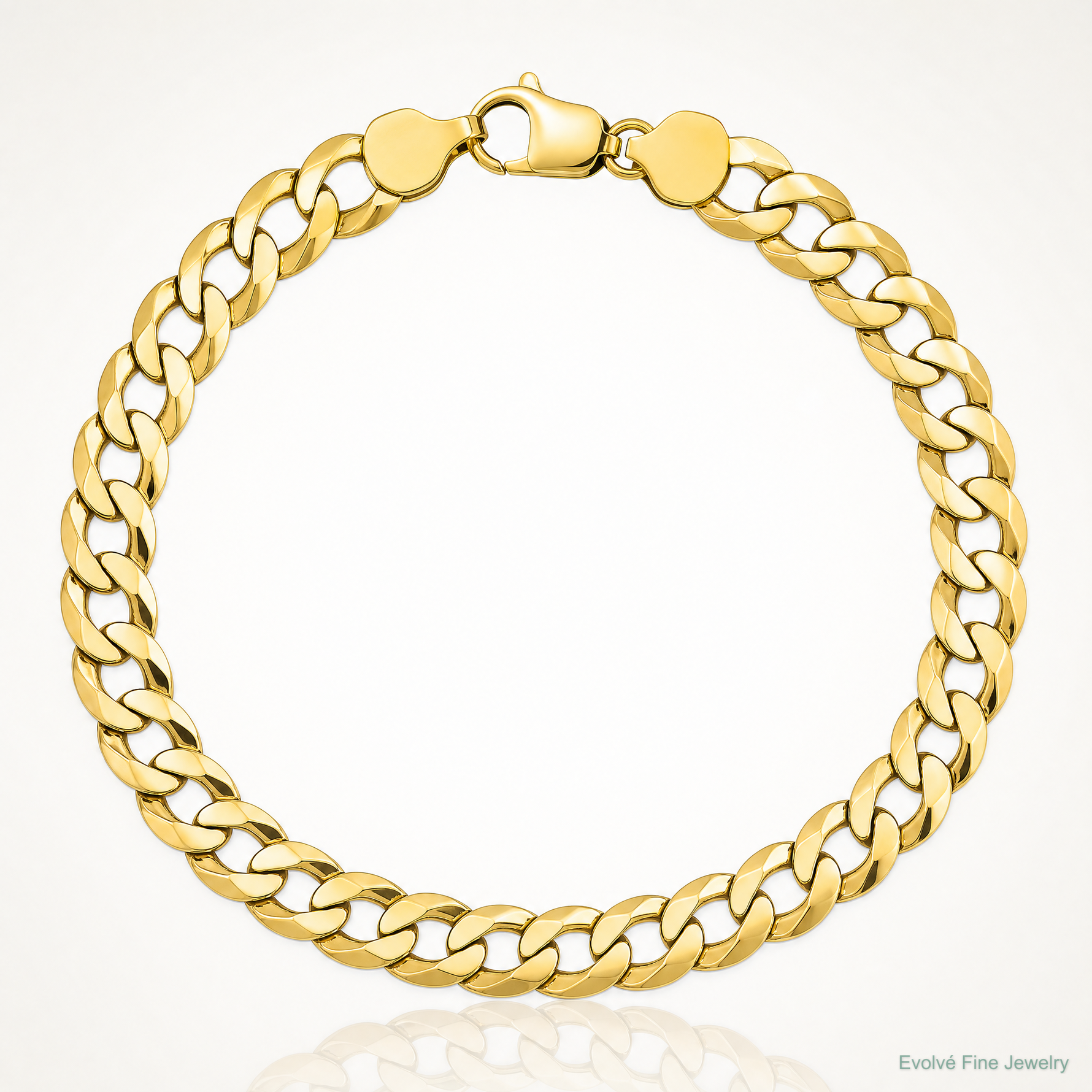 14k 9.4mm Lightweight Flat Cuban Chain - Lifestyle View