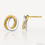 Leslie's 14K Two-tone Polished Love Knot Earrings - Lifestyle View