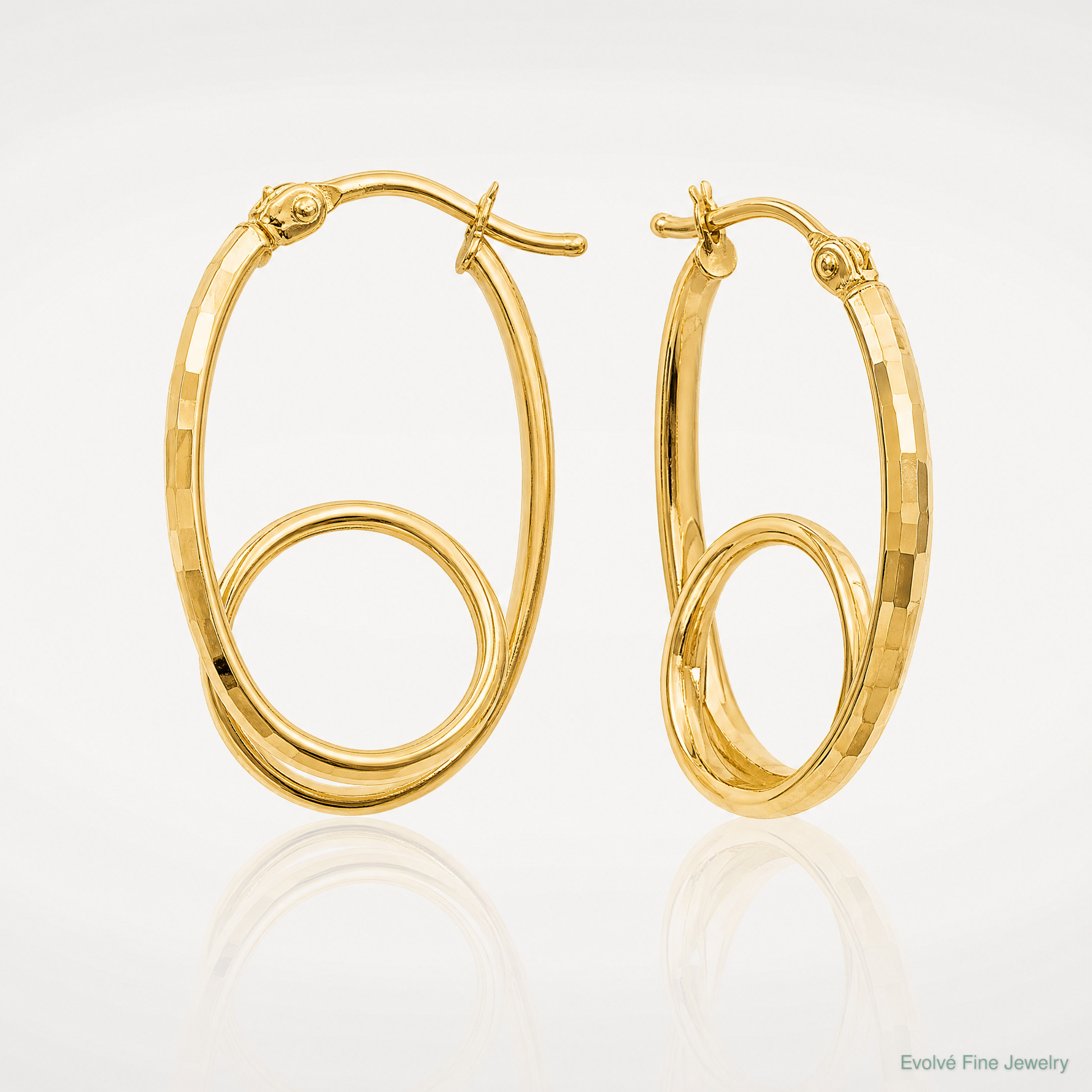 Leslie's 14K Polished Fancy Earrings - Lifestyle View