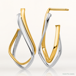 Leslie's 14K w/Rhodium Polished Post Earrings - Lifestyle View