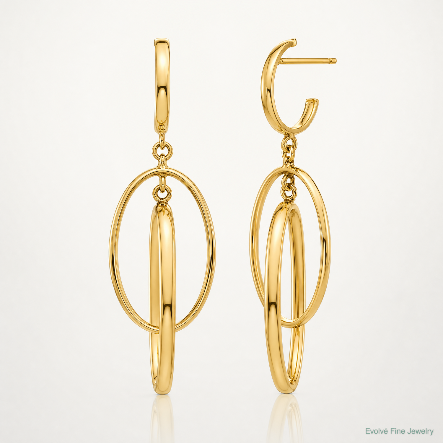 Leslie's 14K Polished Post Dangle Earrings - Lifestyle View