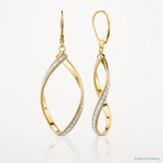 Leslie's 14K Glimmer Infused Twisted Leverback Earrings - Lifestyle View