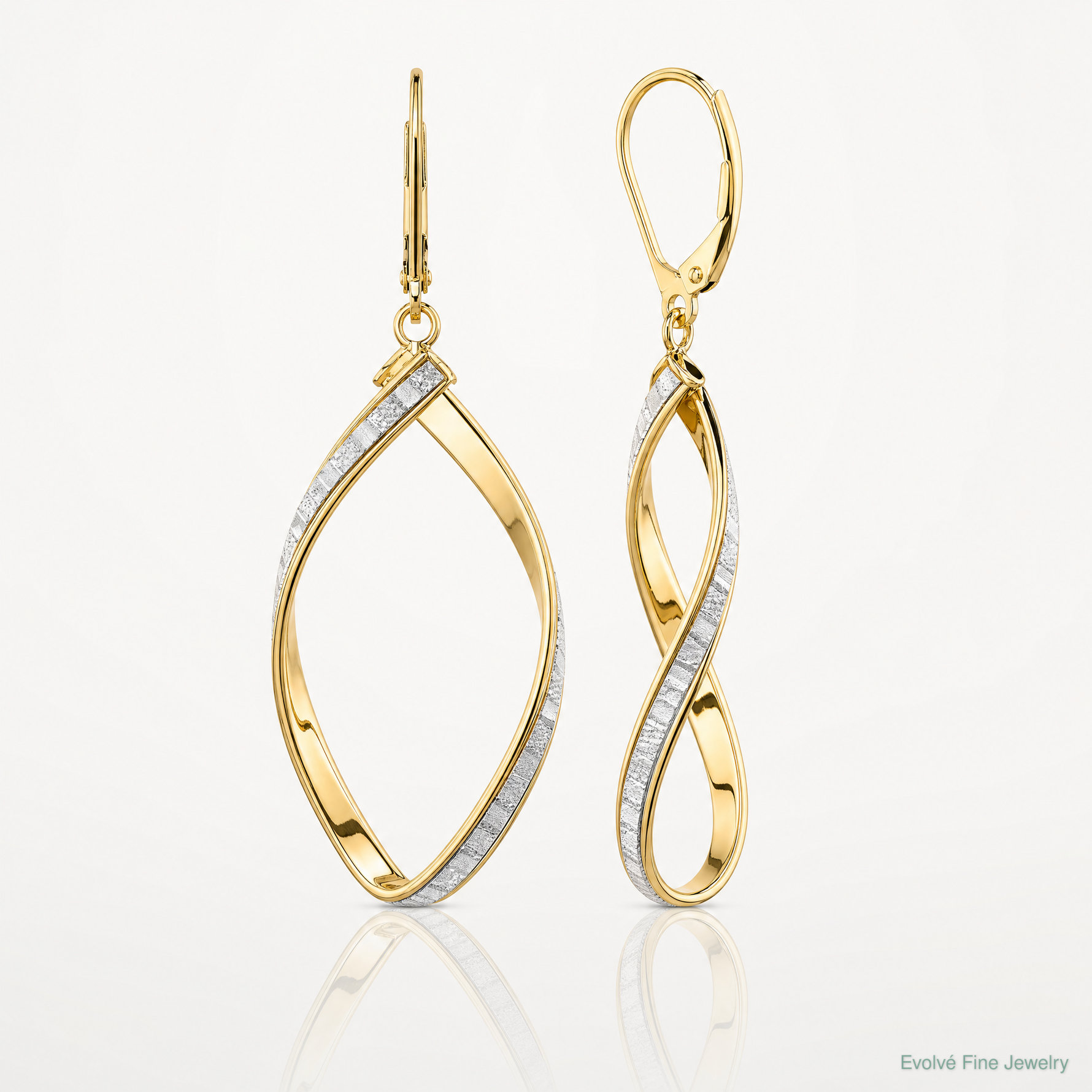 Leslie's 14K Glimmer Infused Twisted Leverback Earrings - Lifestyle View