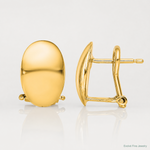 Leslie's 14K Polished Omega Back Earrings - Lifestyle View