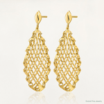 Leslie's 14k Polished D/C Post Dangle Earrings - Lifestyle View