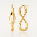 Leslie's 14K Polished Left and Right Eternity Hoop Earrings - Lifestyle View