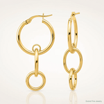 Leslie's 14K Polished Double Round Hoop Earrings - Lifestyle View
