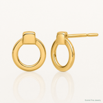 Leslie's 14K Polished Circle Post Earrings - Lifestyle View