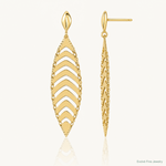 Leslie's 14k Polished D/C Post Dangle Leaf Earrings - Lifestyle View