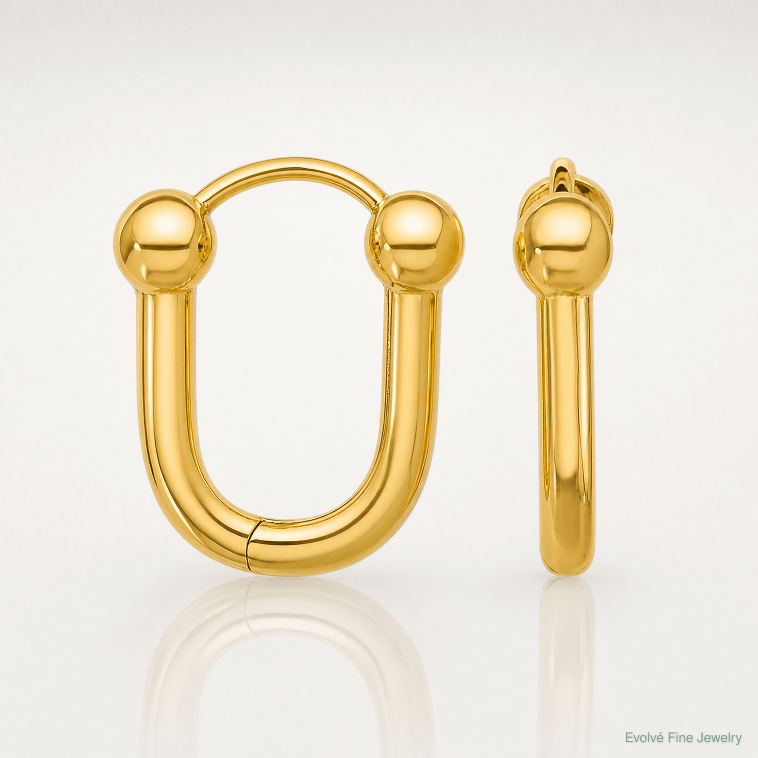 Leslie's 14K Polished Hinged Hoop Earrings - Lifestyle View