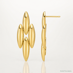 Leslie's 14K Polished Fancy Dangle Post Earrings - Lifestyle View