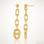 Leslie's 14K Polished Anchor Link Post Dangle Earrings - Lifestyle View