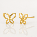 Leslie's 14K Polished Butterfly Post Earrings - Lifestyle View