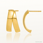 Leslie's 14K Polished J-Hoop Post Earrings - Lifestyle View