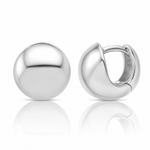Leslie's 14K White Gold Polished Hinged Huggie Hoop Earrings - Lifestyle View