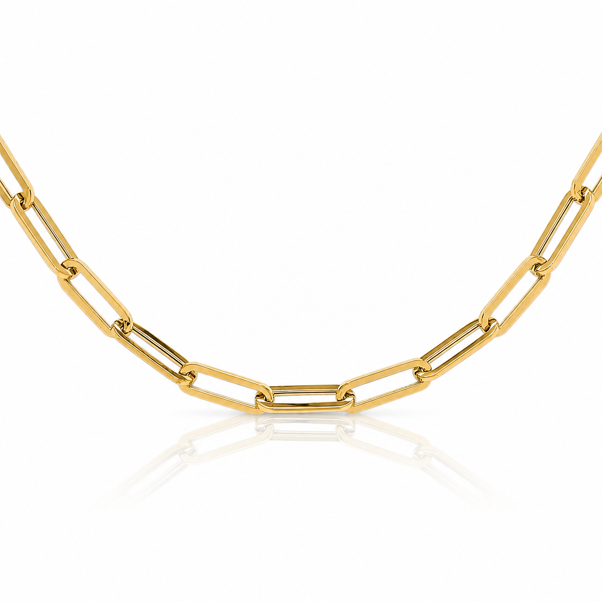 Leslie's 14K Polished Fancy Link Necklace - Lifestyle View