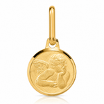 Leslie's 14k Polished and Matte Angel Pendant - Lifestyle View