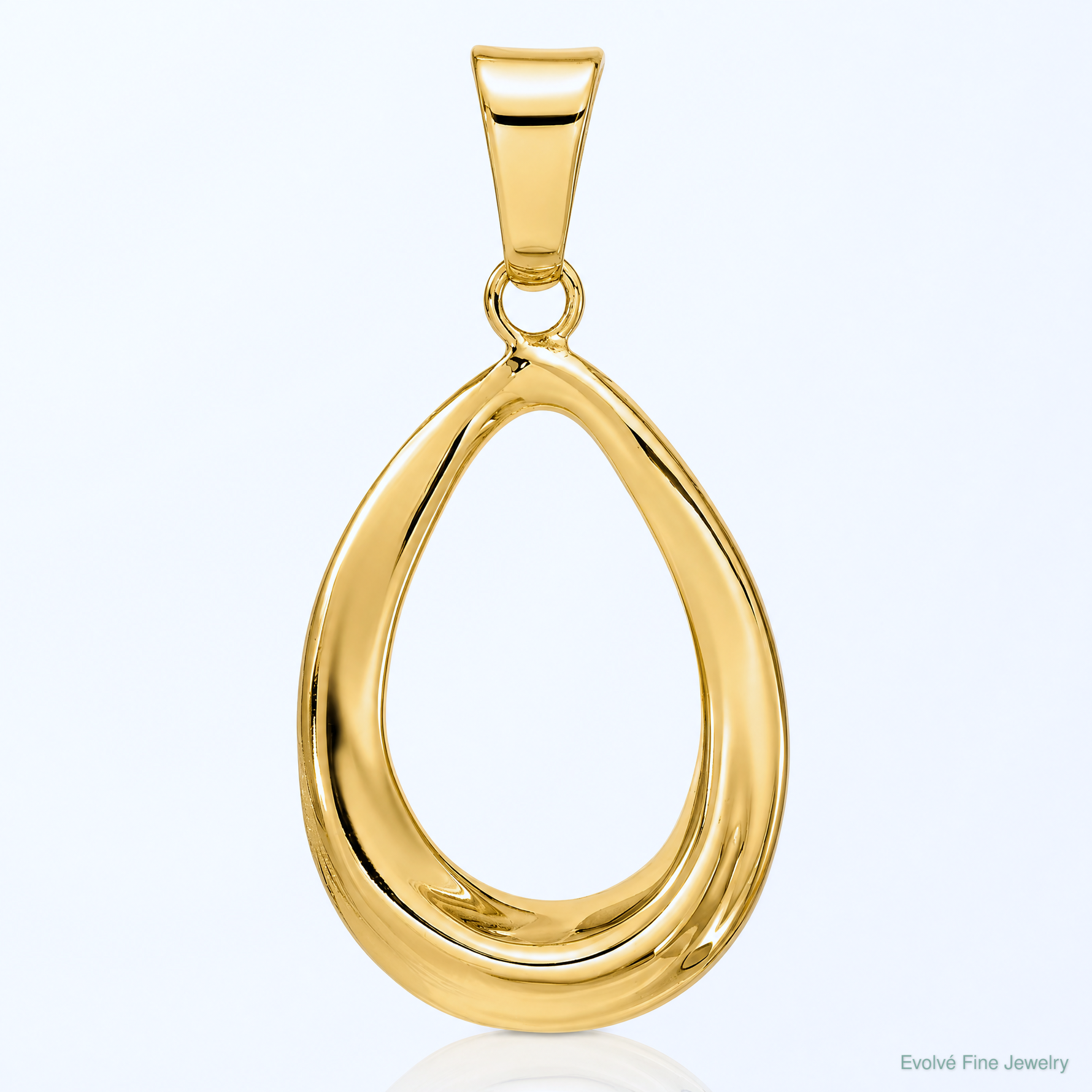 Leslie's 14k Polished Open Teardrop Pendant - Lifestyle View