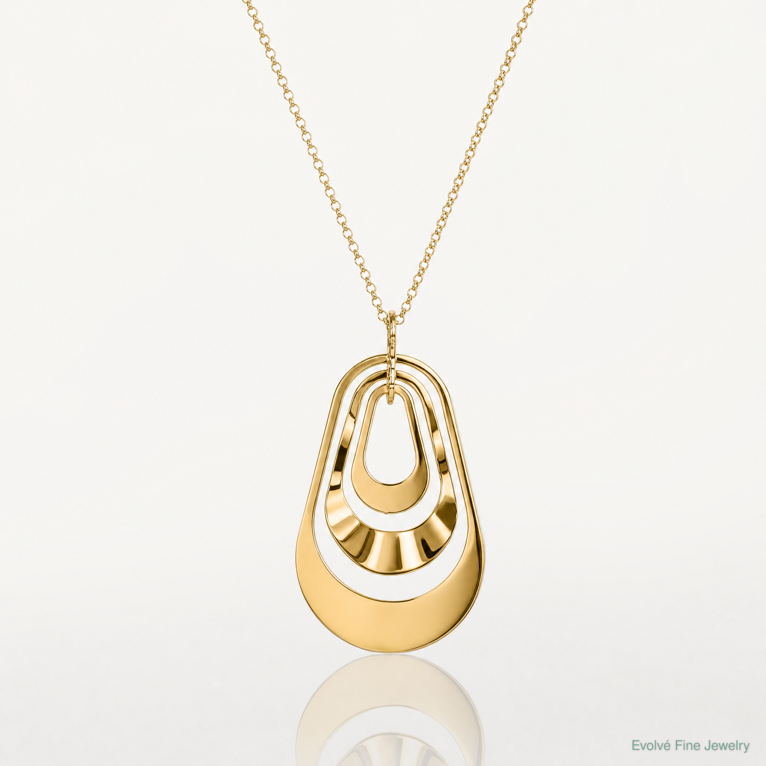 Leslie's 14K Polished with 2in. ext. Necklace - Lifestyle View