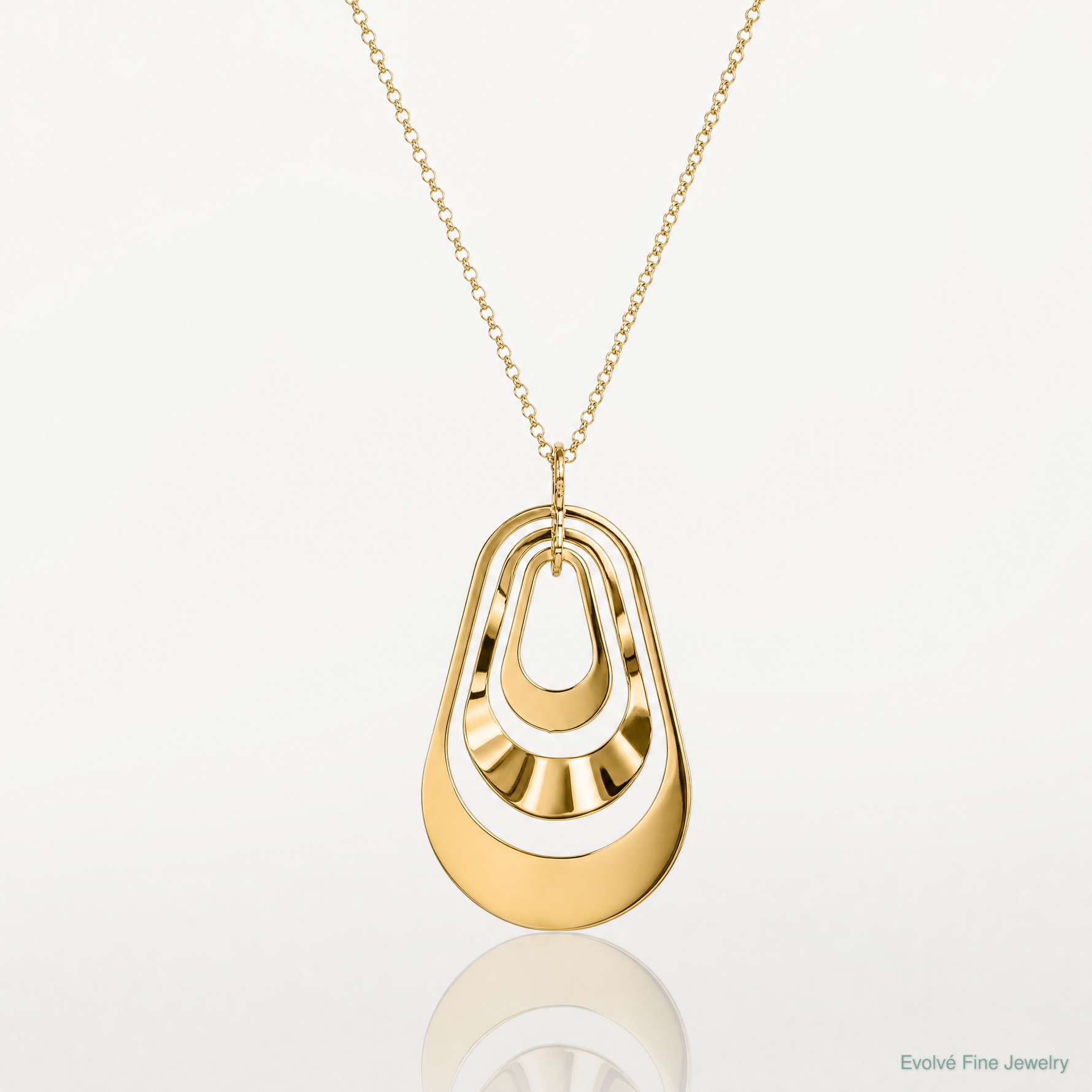 Leslie's 14K Polished with 2in. ext. Necklace - Lifestyle View