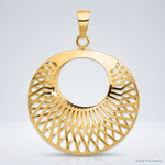 Leslie's 14K Polished Hollow Fancy Pendant - Lifestyle View