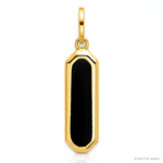 Leslie's 14K with Black Enamel Polished Pendant - Lifestyle View