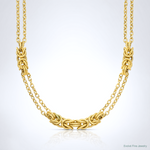 Leslie's 14K Polished and Textured Fancy Link Necklace - Lifestyle View