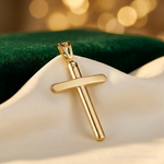 Leslie's 14K Polished Cross Pendant - Lifestyle View