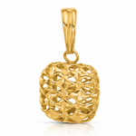 Leslie's 14K Polished Puffed Square Pendant - Lifestyle View
