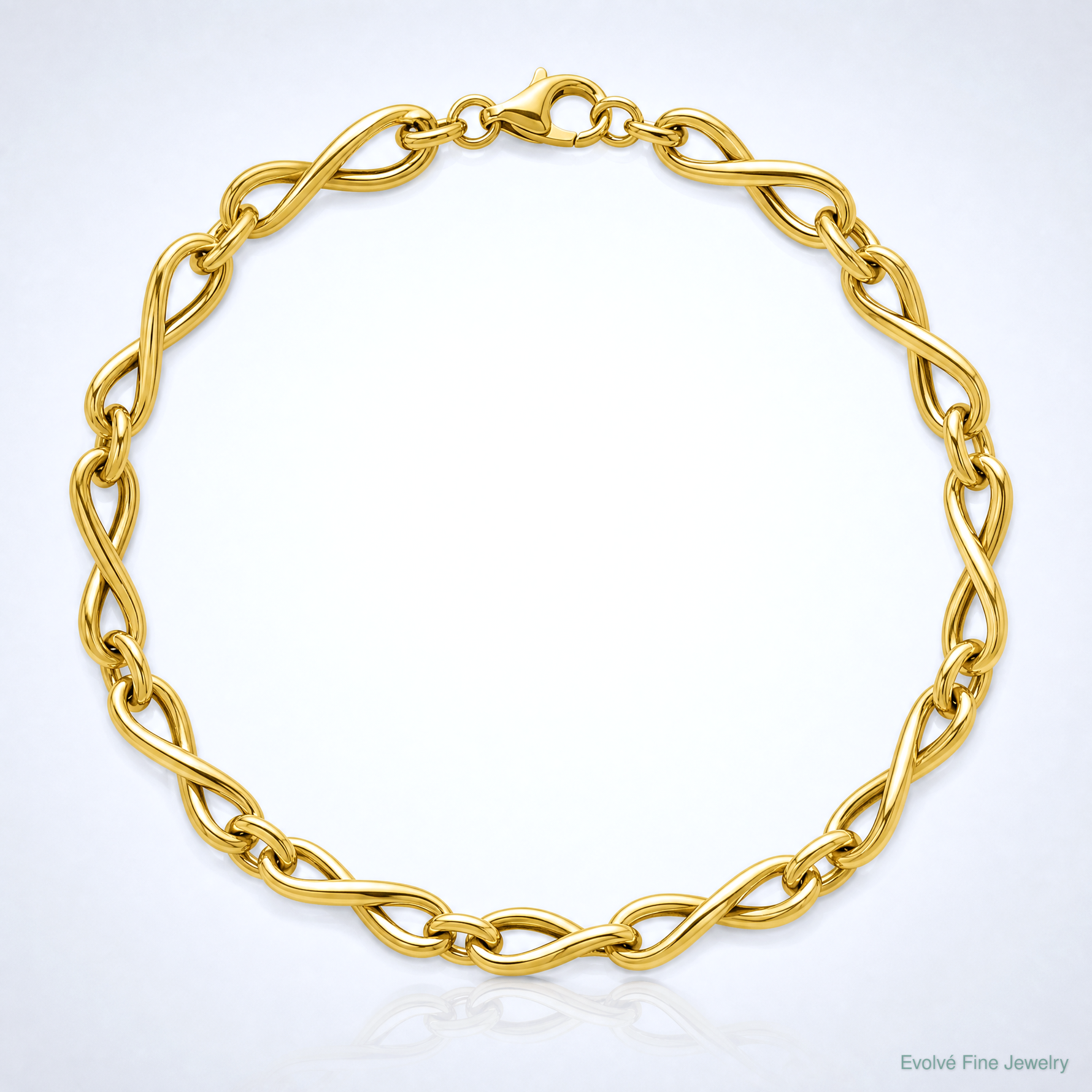 Leslie's 14K Polished Fancy Twisted Link Infinity Bracelet - Lifestyle View