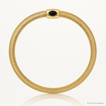 Leslie's 14K Polished Onyx Mesh Slip-on Stretch Bracelet - Lifestyle View