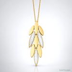 Leslie's 14K Two-tone Polished/Dia-cut Fancy w/1in ext. Necklace - Lifestyle View