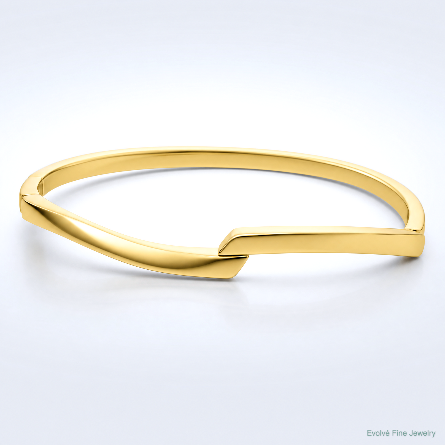 Leslie's 14K Polished Fancy Bypass Hinged Bangle - Lifestyle View