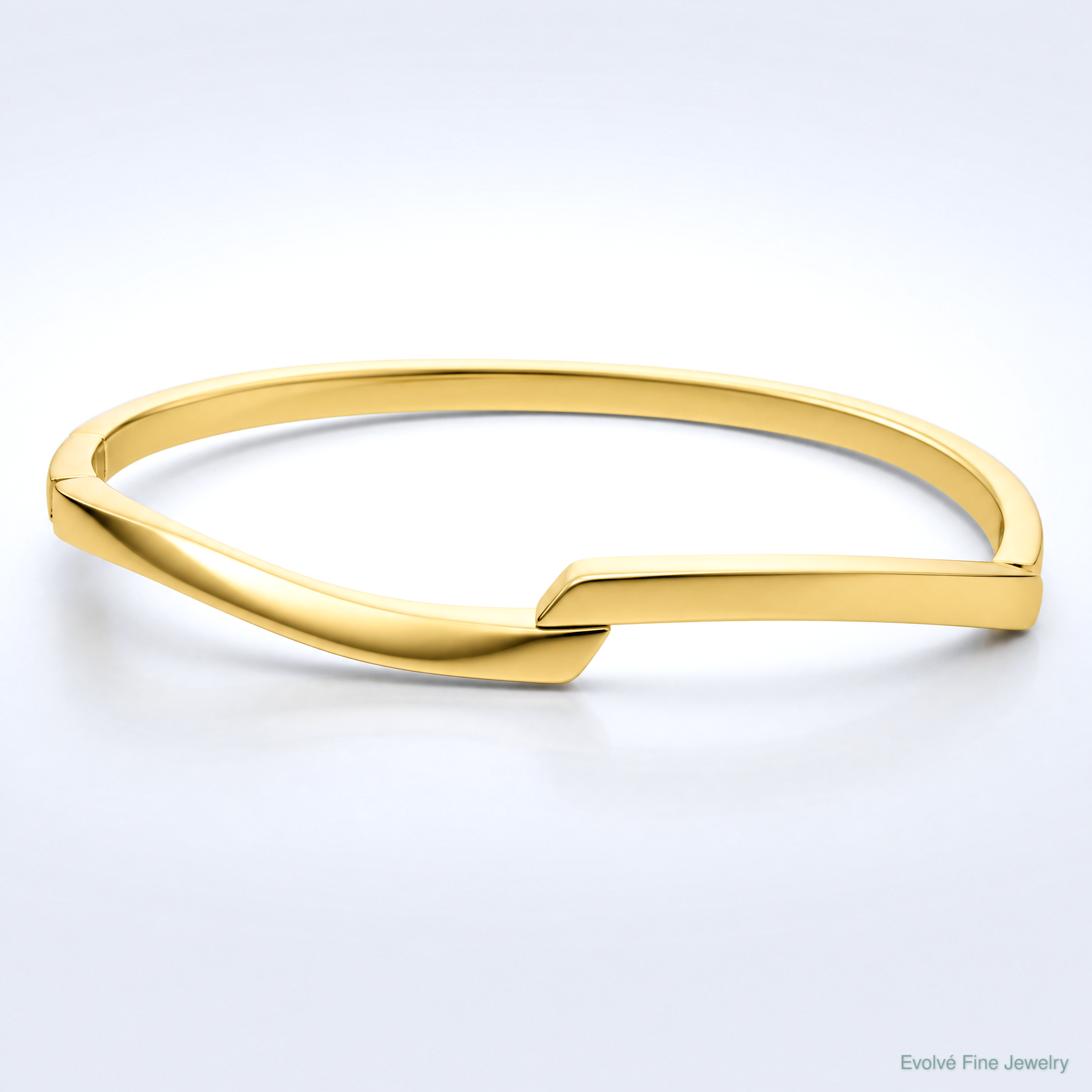 Leslie's 14K Polished Fancy Bypass Hinged Bangle - Lifestyle View