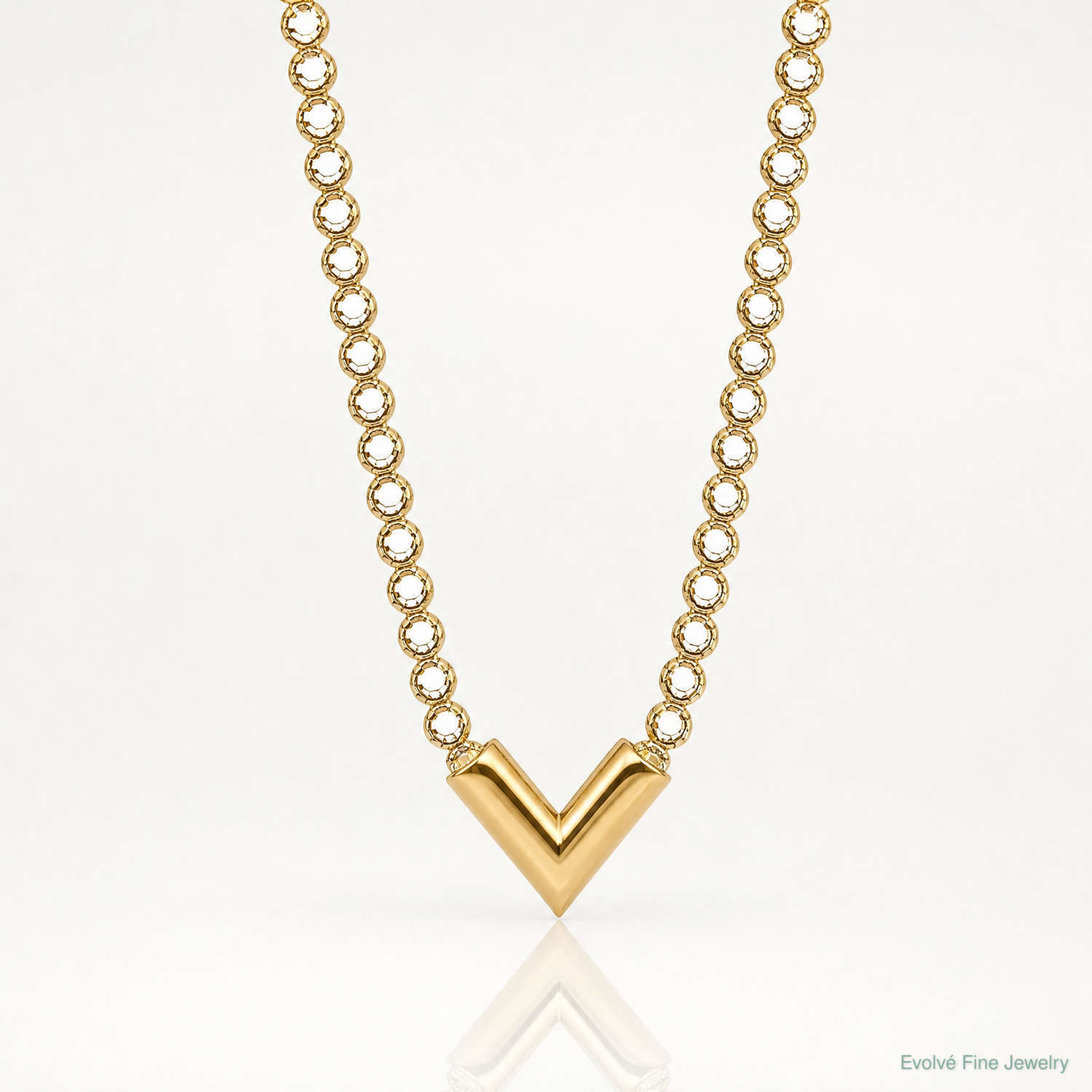 Leslie's 14K w/RH-plating Polished Fancy 18in Necklace - Lifestyle View