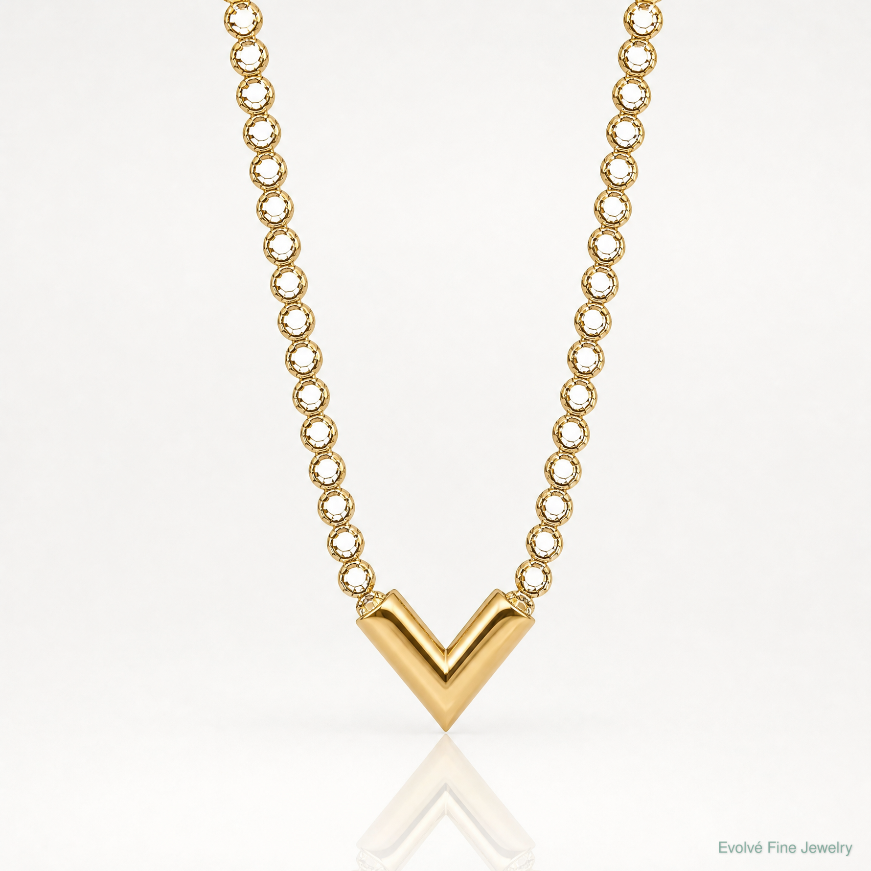 Leslie's 14K w/RH-plating Polished Fancy 18in Necklace - Lifestyle View