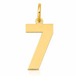 14k Medium Polished Number 7 Charm - Lifestyle View