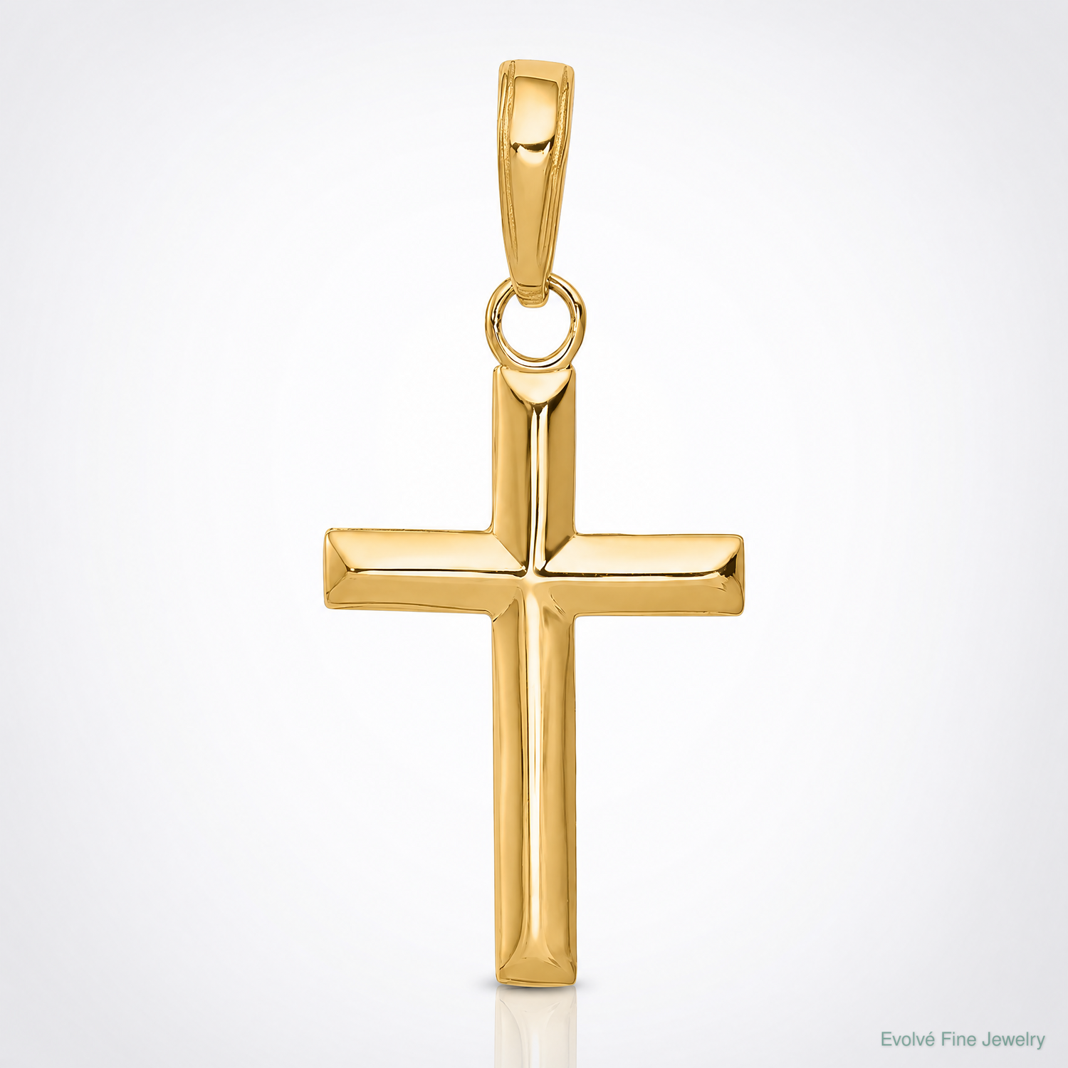 14k Small Cross Pendant - Lifestyle View
