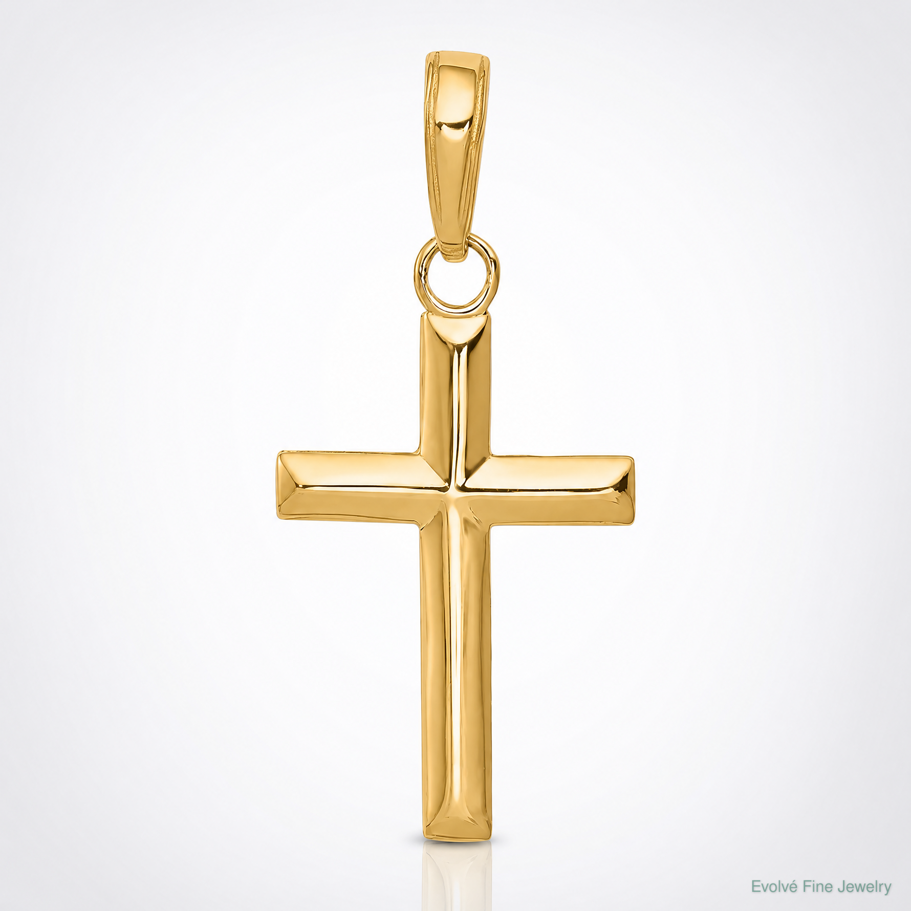 14k Small Cross Pendant - Lifestyle View