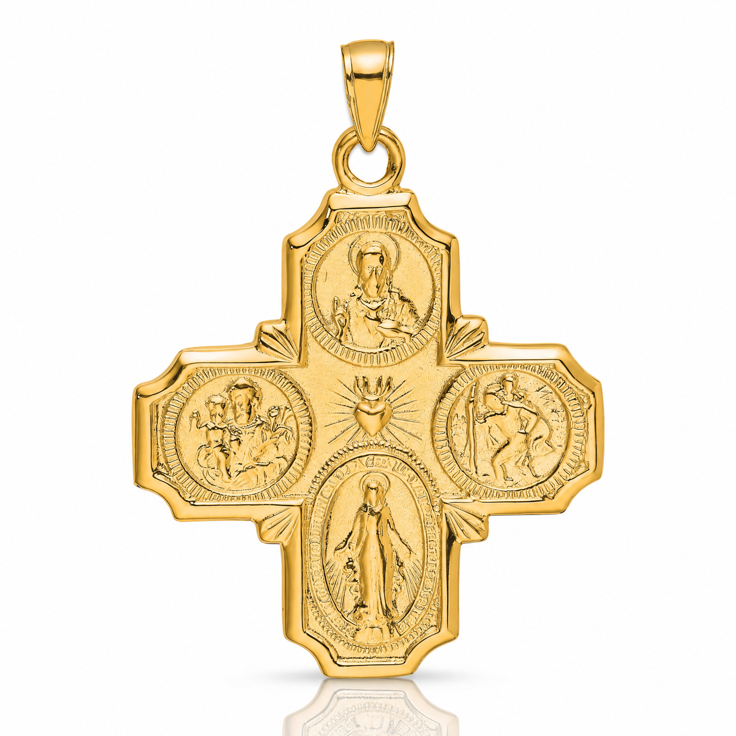 14k Four-Way Medal Pendant - Lifestyle View