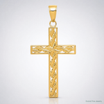14k Rope Cross Pendant - Lifestyle View