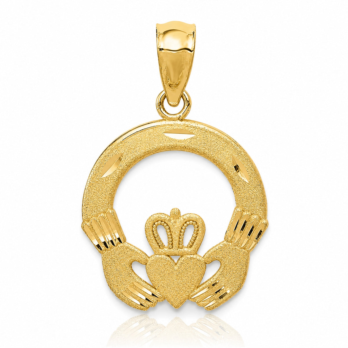 14k Claddagh Charm - Lifestyle View