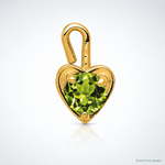 14ky August Synthetic Birthstone Heart Charm - Lifestyle View