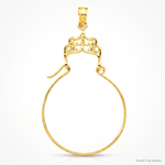 14k Filigree Charm Holder - Lifestyle View