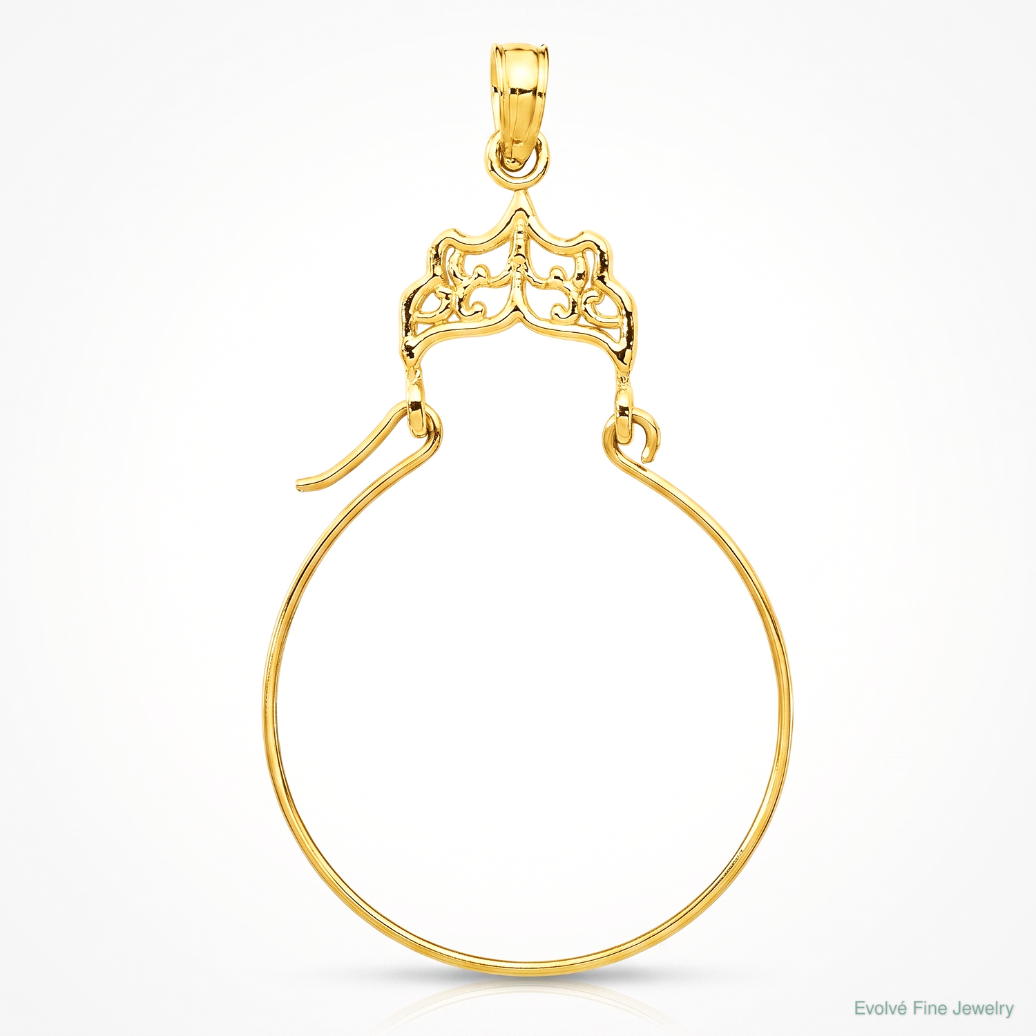 14k Filigree Charm Holder - Lifestyle View