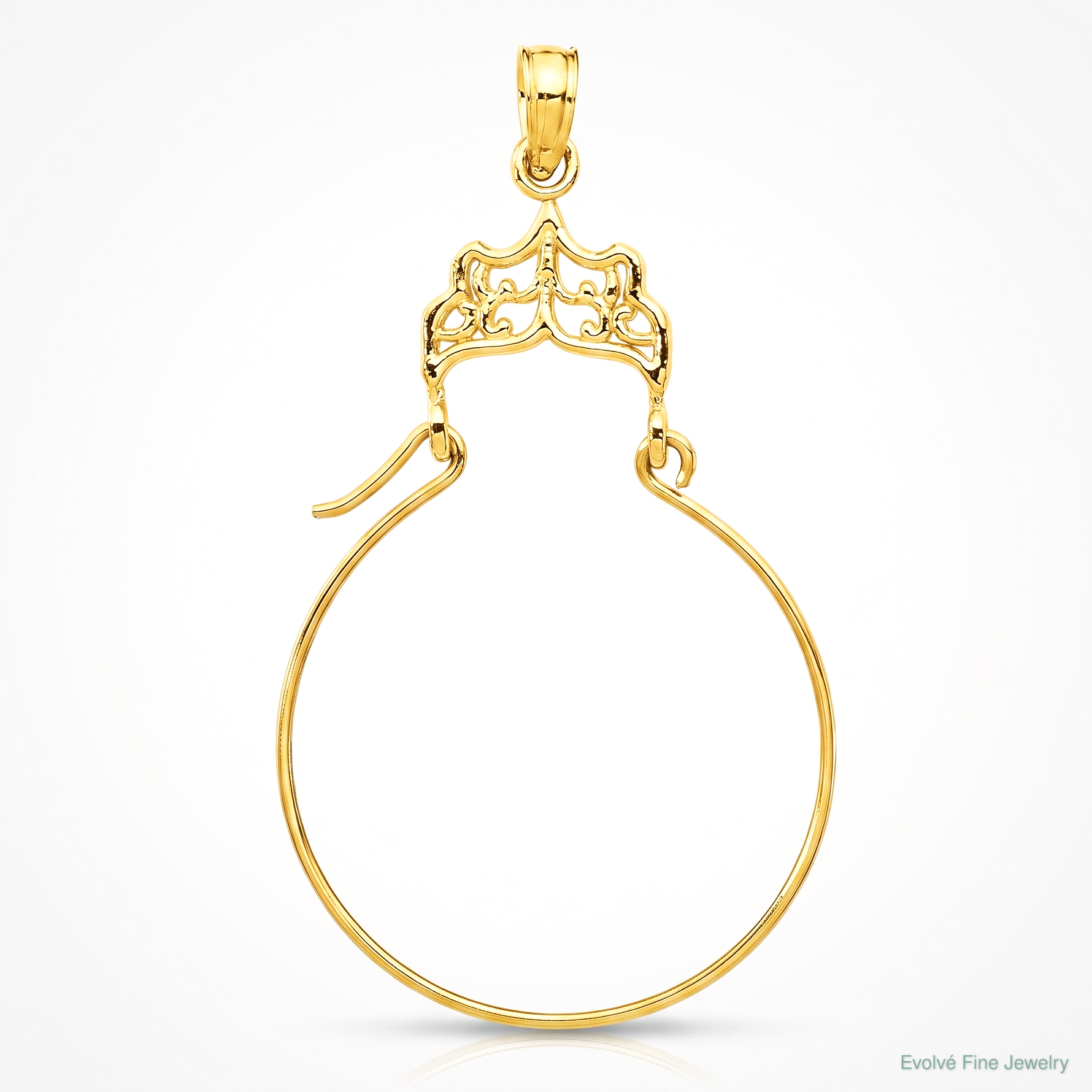 14k Filigree Charm Holder - Lifestyle View