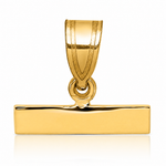14ky Casted Medium Polished Top Charm - Lifestyle View